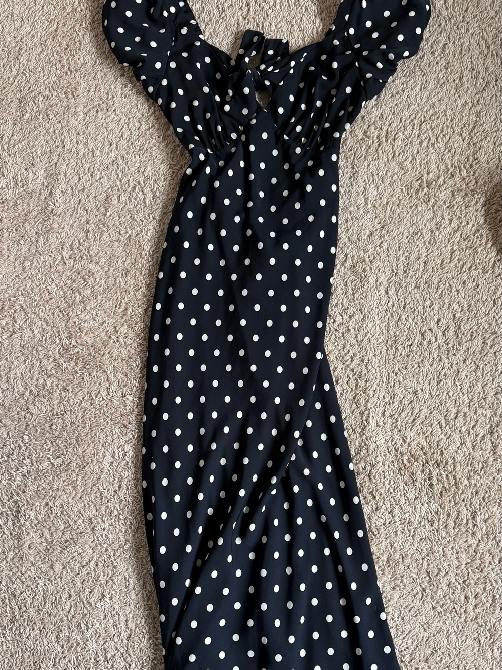 Abercrombie & Fitch Black Dress with White Polka Dots